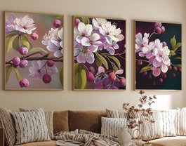 Wallity Set de 3 Cuadros Decorativos Enmarcados 50 x 70 cm Multicolor